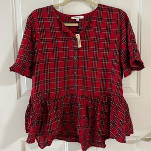 Madewell plaid top